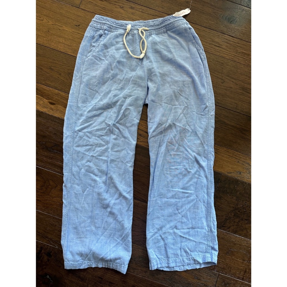 Angel Kiss Pale Blue Relaxed Wide-Leg Drawstring Pants